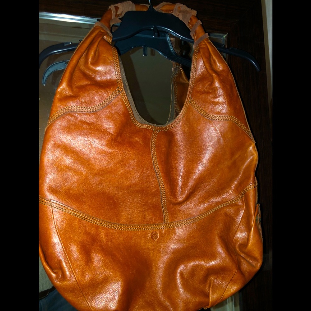 Wonderful Lucky Brand Honey Whisky Leather Hobo